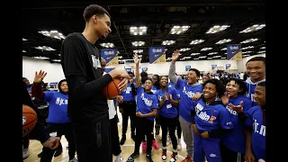 Victor Wembanyama, Rising Stars Surprise Kids at Jr. NBA Day