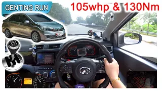 5MT Perodua Bezza 1.3L Premium X | Malaysia #POV [Genting Run 冲上云霄] [CC Subtitle]