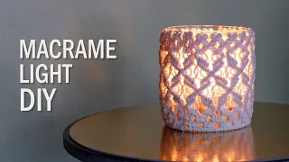 DIY Macrame Light Cover - Boho Style Lighting Ideas