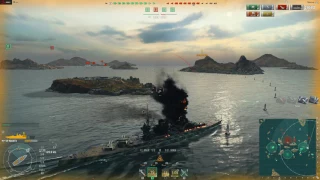 Линкор Nagato во всей красе, world of warships