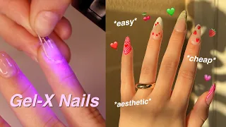 HOW TO DO GEL-X NAILS *SPRING NAILS*