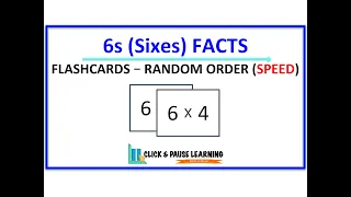 6s Facts Multiplication - Flashcards - Random Order - SPEED