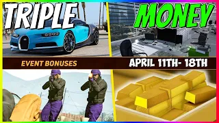 GTA 5 ONLINE: WEEKLY UPDATE APRIL 2024 (TRIPLE MONEY, FREE VEHICLES, BONUS MONEY, AND MORE.)