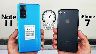 Redmi Note 11 vs iPhone 7 SPEED TEST!