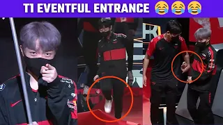 T1 eventful entrance 🤣🤣🤣 LCK Moments | T1 cute moments