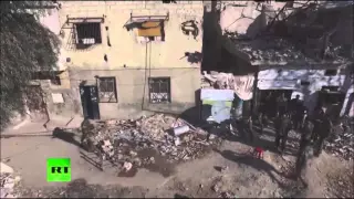 Apocalyptic Scenes Drone footage shows destruction in Jobar, Damascus