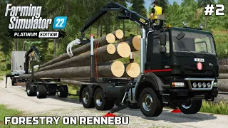 Transporting 20m LOGS with @TheCamPeRYT | Forestry on RENNEBU | FS22 Platinum Edition | Episode 2