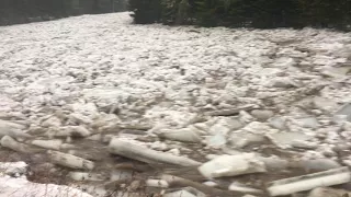 Ice Jam breaks up on the West Branch of the Ausable River