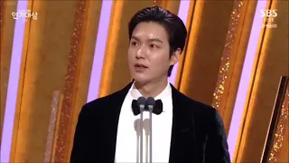 [EN Sub] Lee Min Ho @ 2020 SBS Drama Awards - Top Excellence Award