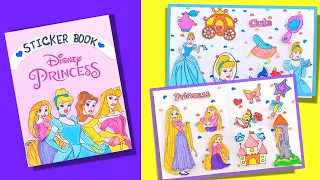 DIY Disney Princess stickers book / DIY Barbie Stickers book / biggest handmade sticker book