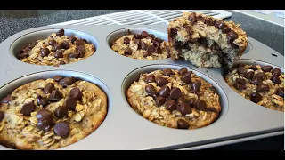 Healthy Banana Oatmeal Muffins | Banana Oatmeal Muffins Recipe No Flour Needed!