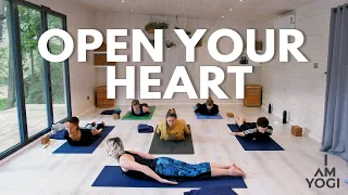 Beginners Yoga Class | Heart Opening | Open Your Front Body | 60 min Class