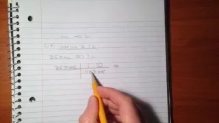 Converting Milliliters(mL) to Liters(L)