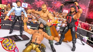 Roman Reigns vs Seth Rollins vs Jon Moxley - Action Figure Match! Hardcore Championship!