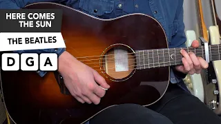 Here Comes The Sun - The Beatles Acoustic Guitar Lesson Tutorial