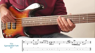 Syncopated Funk Backing Track For Bass & Bass Lesson/Lick (Tower Of Power)