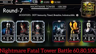 Nightmare Fatal Tower Boss Battle 60,80,100 Fight + Reward | MK Mobile