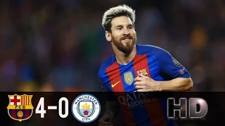 FC Barcelona vs Manchester City 4-0 All Goals & Highlights HD Champions League 2016
