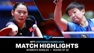 Sun Yingsha vs He Zhuojia | WS R32 | WTT Contender Zagreb 2023