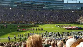 Boeing V-22 Ospreys Fly Over Lambeau Field 10/16/16