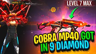 Cobra Mp40 In Just 9 Diamond And Full Upgrade Level 1 To Level 7 | Predatory Cobra MP40 Faded Wheel