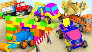 Trucks Construction for Kids - Excavator, Dump Truck, Mixer Truck -  toy unboxing  jugnu kids