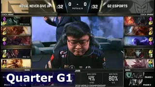 RNG vs G2 Game 1 | Quarter Final S8 LoL Worlds 2018 | Royal Never Give Up vs G2 eSports G1