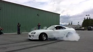 Toyota supra epic burnout!