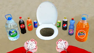 Mix Sprite, Coca Cola, Mirinda, Pepsi, 7up, Fanta vs Mentos in the Toilet