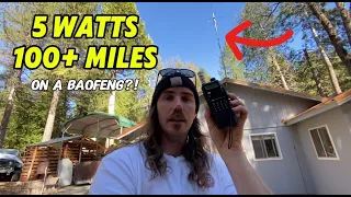 HAM RADIO Handheld gets 100+ MILES on 5 WATTS! || Rebuilding and Installing an old Antenna