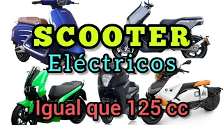 Los mejores SCOOTER ELÉCTRICOS🔌 Igual a 125cc🪫Top 2023 motos electricas equivalentes a125 los mejore