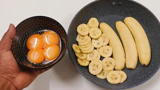Just Add Eggs With Bananas It's So Delicious / Simple Breakfast Recipe/Healthy Cheap & tasty Snacks!