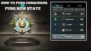 HOW TO PUSH CONQUEROR IN PUBG NEW STATE 🔥 CONQUEROR PUSH TIPS AND TRICKS PUBG NEW STATE