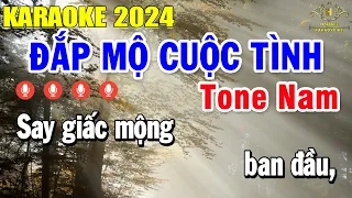 Đắp Mộ Cuộc Tình Karaoke Tone Nam ( Dm ) Nhạc Sống Rumba | Trọng Hiếu