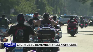 Hundreds of motorcyclists honoring fallen police officers Sunday in annual Ride to Remember