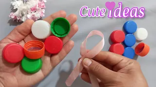 Great idea with plastic bottle caps/ DIY RECYCLING CRAFT ♻️