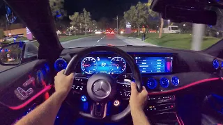 2021 Mercedes AMG E53 4Matic+ Coupe POV Night Drive (3D Audio)(ASMR)