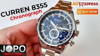 CURREN M8355 Great Chronograph Watch│Curren Watch Review│Subtitles