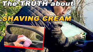 The truth about using shaving cream on car windows