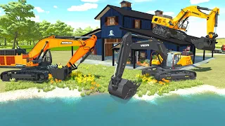 We build huge lakes for our friend | Farming Simulator 22
