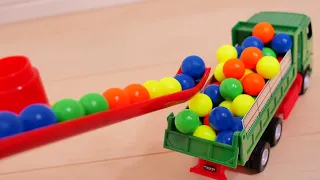 Marble Run Race ASMR ● Wooden Slope, KumiKumi Slope and Dump Truck