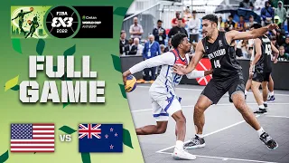 USA v New Zealand | Men Play In | Full Game | Crelan FIBA 3x3 World Cup 2022