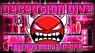 Geometry Dash - Deception Dive 100% GAMEPLAY Online (Rustam & more) EXTREME DEMON