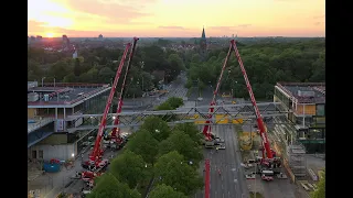 Liebherr - Complex night shift for six Liebherr mobile cranes