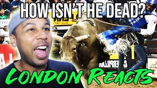 London Boy FIRST Reaction to PBR | (Ezekiel Mitchell) Professional Bull Riding