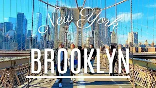 Brooklyn Bridge DUMBO Walk on a Beautiful Day | Great NYC Manhattan View from East River