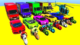 GTA V Epic New Stunt Race For Car Racing Challenge by Super Cars, Boat, Motorcycle and Monster truck