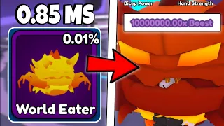 I Got 10,000,000x Pet in 1 Second.. (Arm Wrestle Simulator)