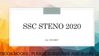 SSC STENO 2020 EXAM COMPLETE | SSC STENO 2020 EXAM | APNI PARIKSHA | SURVEY FORM