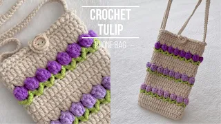 Crochet phone bag | Mẫu 3 | Móc túi đựng điện thoại